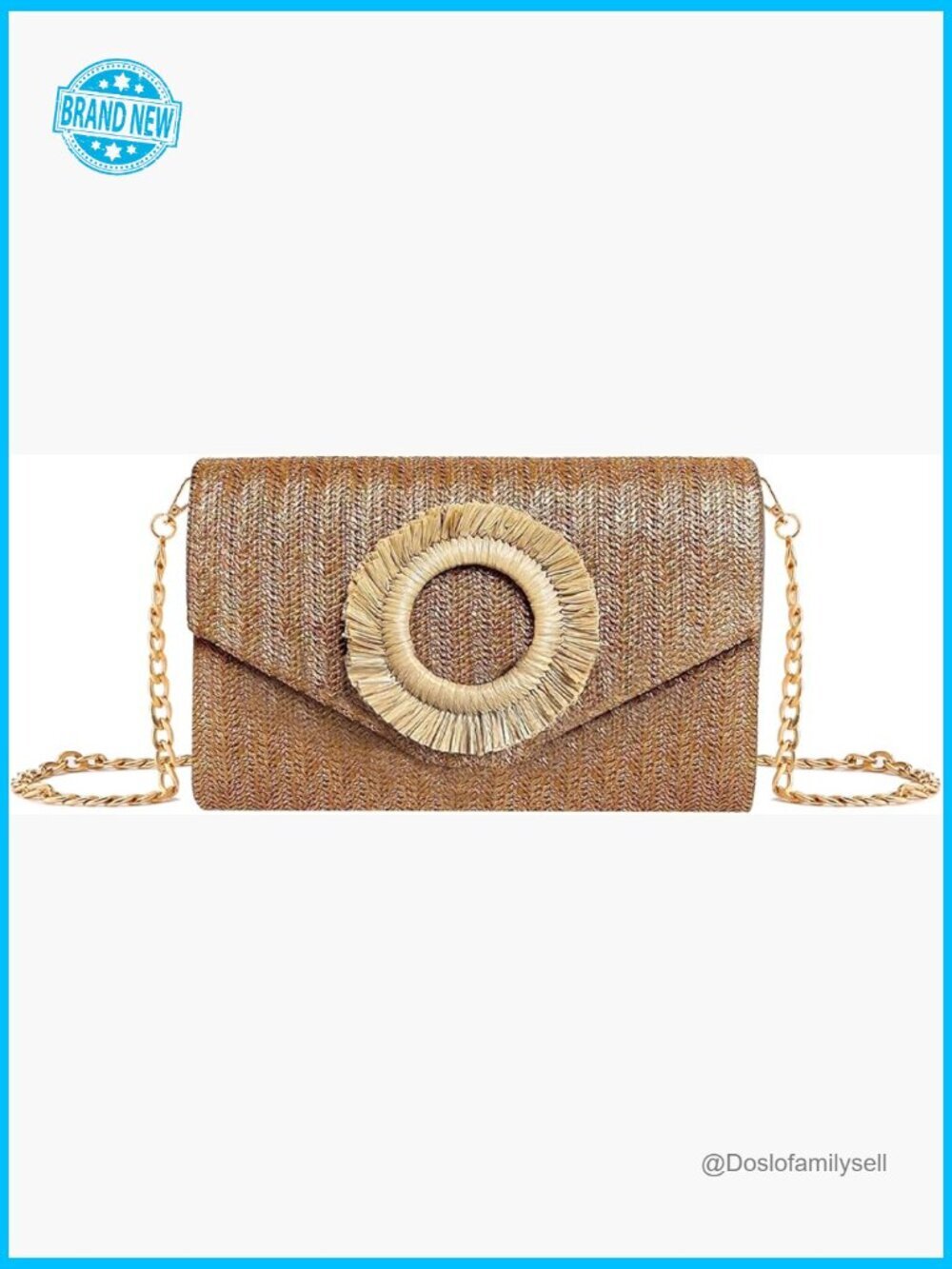 Woven Straw Clutch Purse Summer Beach Crossbody Bag Evening Hobo Shoulder Bag